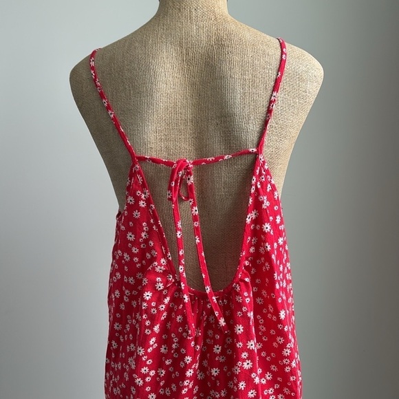 Madewell Ruffle-Neck Cover-Up Mini Dress in Daisy Field Large - Picture 8 of 8